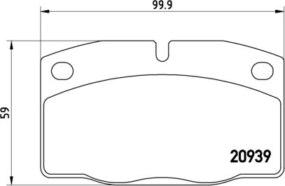 BREMBO Zestaw klocków hamulcowych, hamulce tarczowe P 59 005