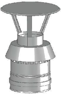 Jeremias zakończenie pionowe fi 80/125 (Wywiewka) TWIN35B080/125