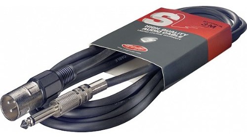 Stagg sac6pxm DL kable audio przewód krosowy-1 X XLR męski/1 X męski 6,3 MM JACK 3 m SAC6PXM DL