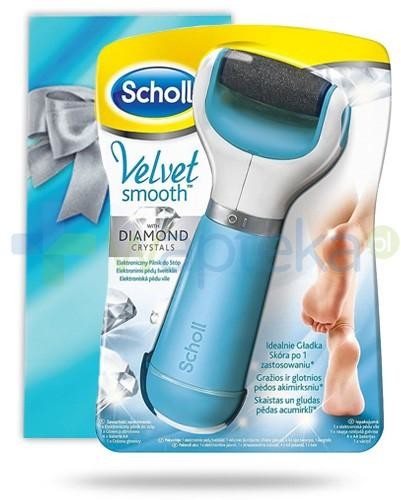 Scholl RECKITT BENCKISER (POLAND) S.A. 1. Velvet Smooth pilnik elektroniczny niebieski do stóp z kryształkami diamentów + torba na prezent GRATIS 9072706