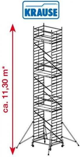 Krause Rusztowanie jezdne, aluminiowe o szerokiej konstrukcji ProTec XXL 11.3m r