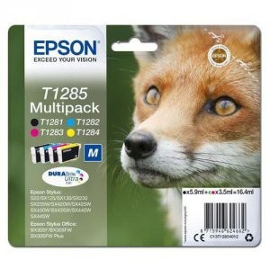 Epson oryginalny ink blistr, C13T12854022, T1285, CMYK, 16,4ml, Stylus S22, SX125, 420W, 425W, Stylus Office BX305 C13T12854022