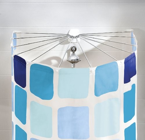 Kleine Wolke 3325100000 Big Spider uchwyt na zasłonę prysznicową, 94 x 71 cm