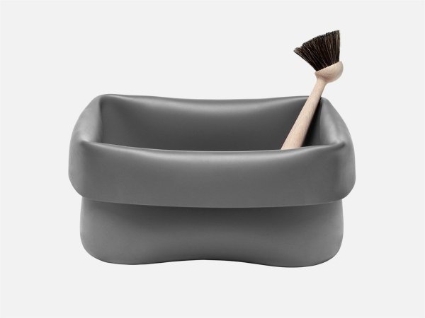 Normann Copenhagen Miska do Mycia Naczyń ze Szczotką Washing-up Bowl szare 31060