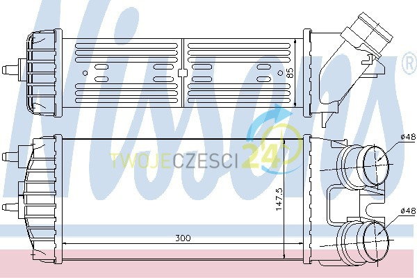 NISSENS Chłodnica powietrza doładowującego 96550