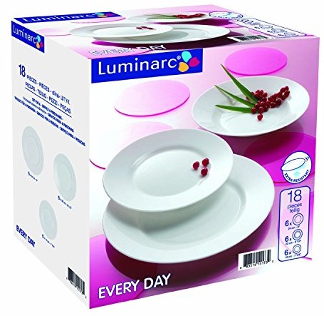 Dajar 05673 Every Day Luminarc serwis obiadowy, 18 elementów G0566