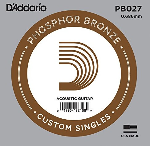 D'Addario ball End fosforu z brązu Single Strings PB027