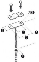 Elko-Bis Uchwyt z kołkiem (wkręcany) 12.3 OC