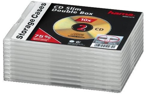 Hama CD-pusta etui Slim Line, przezroczysty, -częściowa paczka 00051274