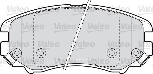 VALEO klocki hamulcowe z nu-lock 598744 598744