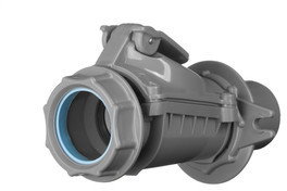 Karmat Zasuwa burzowa 50 PO PIEL WER.B Z ROZETĄ ZB50-B POPIEL