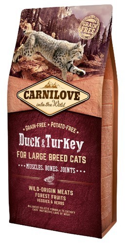 Carnilove Cat Duck & Turkey For Large Breed 6 kg