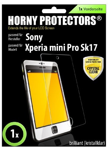 HORNY PROTECTORS Horny Protectors Crystal Clear folia ochronna na wyświetlacz do Sony Ericsson Xperia Mini Pro sk17, przezroczysty 4250558620083