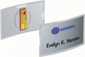 Durable Identyfikator z akrylu z magnesem 40x75 mm