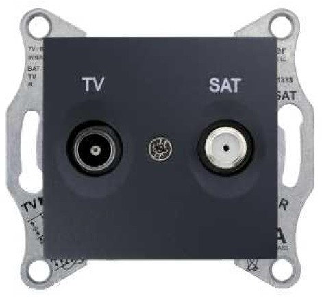 Schneider Sedna Gniazdo TV/SAT końcowe - Grafitowy - SDN3401670