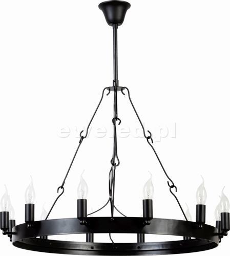 Britop BELLONA lampa wisząca 12xE14 Czarny 9801204