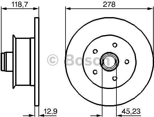 BOSCH Tarcza hamulcowa 0 986 478 136