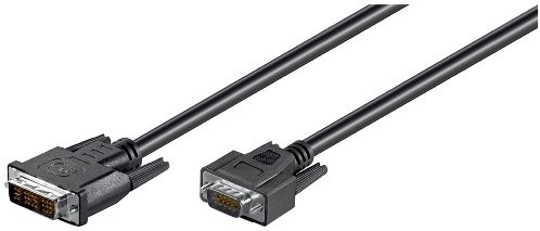 Goobay DVI-A (12 + 5) do kabla VGA FullHD adapter Czarny 4040849509896