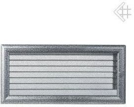 Kratki.pl Kratka kominkowa malowana OSKAR czarno-srebrna 17x37 z żaluzją 6674-89