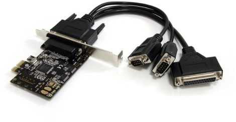 STARTECH.COM Startech.COM PEX2S1P553B PCI-E karta interfejsowa 2S1P z kablem Breakout, czarno, srebrny PEX2S1P553B