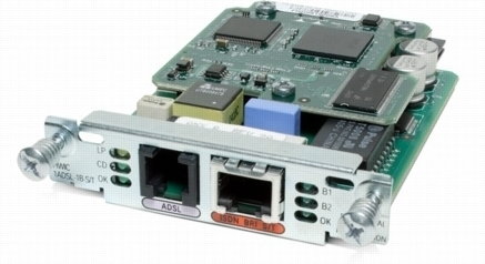 Cisco 2-port HWIC w/ 1-port ADSLoPOTS and 1-port ISDN BRI-S/T HWIC-ADSL-B/ST=