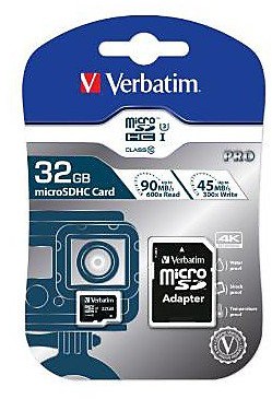 Verbatim MicroSDHC 32GB + adapter (47041)