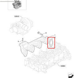CNH USZCZELKA KOLEKTORA WYDECH 2852743