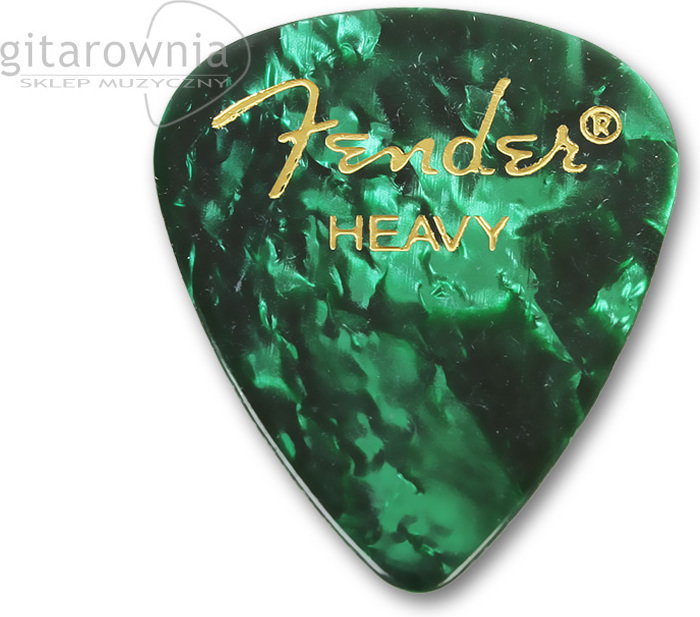 Fender kostka gitarowa Premium Celluloid 351 Green Moto - Heavy 0980351971