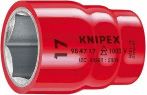 Knipex nasadka sześciokątna 17 mm z gniazdem czworokątnym 3/8 983717