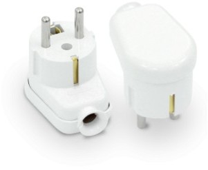 Plast-Rol Wtyczka 16A uni-schuko okrągła kątowa WT-16U biała