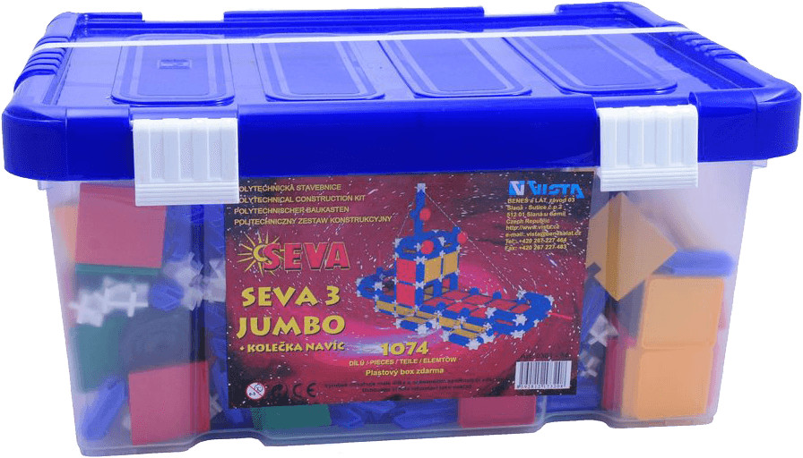 Teddies TEDDIES Zestaw klocków Seva 3 Jumbo plastik 1074 szt.