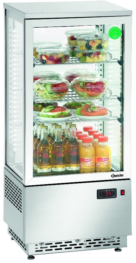 Bartscher Witryna chłodnicza Mini ze stali nierdzewnej | 78L 700478G