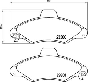 BREMBO Zestaw klocków hamulcowych, hamulce tarczowe P 24 045