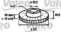 VALEO tarcza hamulcowa x2 197096  197096