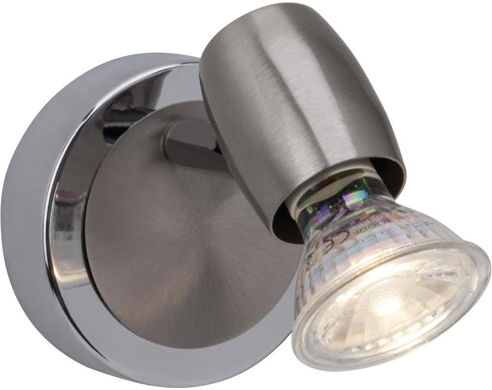 Brilliant Lampa ścienna G54810/77 GU10 (O) 8 cm Żelazowy Chrom