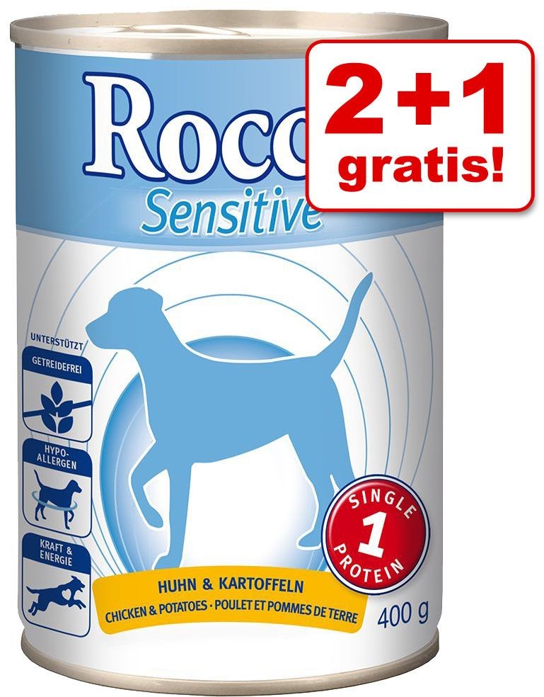 Rocco Karma Mokra Dla Psa, 3 X 400 G - Classic: Czysta Wołowina