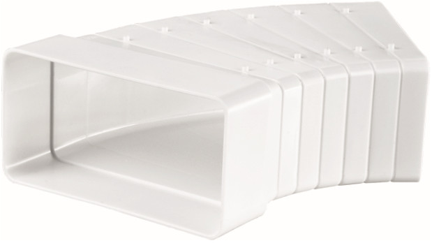 Vents Kolanko poziome wielokątne 204 x 60 mm białe