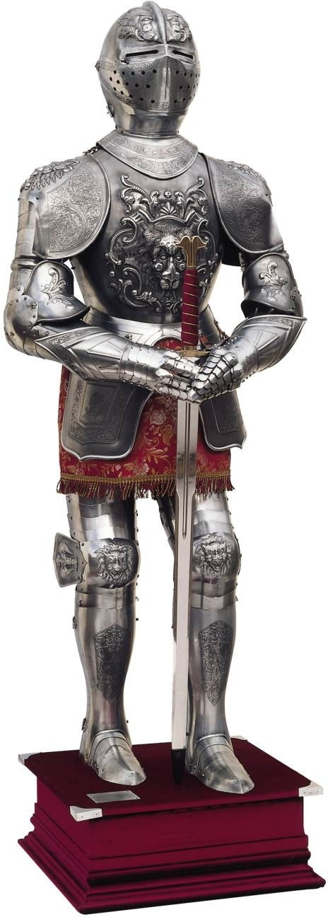 Płatnerze hiszpańscy WSPANIAŁA BOGATO GRAWEROWANA ZBROJA RYCERSKA