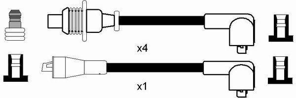 NGK Zestaw przewodów zapłonowych 7157