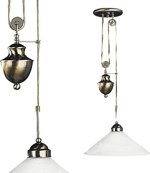 Rabalux Klasyczna LAMPA wisząca ART DECO MARIAN 2706 IP20 Patyna biały