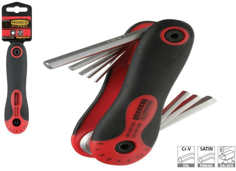 Modeco Komplet kluczy imbusowych - 8 szt. MN-54-131