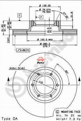 BREMBO Tarcza hamulcowa 09.7717.10