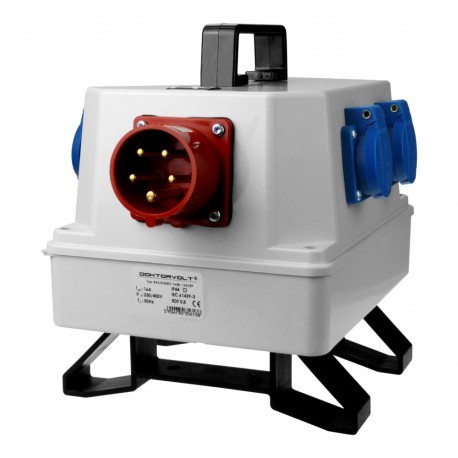 Doktorvolt Rozdzielnica BAU 5x230V 1x16A z gniazdem odbiornikowym gniazda Schuko system niemiecki Typ F rozdzielnia 6138