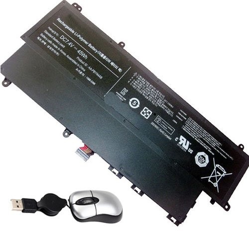 Amsahr amsahr awn4ab-05 do bateria do Samsung plwn4ab AA, pbyn4ab, 530U3 °C-J01, NP530U3 °C a01cn, a03cn  zawierają Mini myszka optyczna Czarny AWN4AB-05
