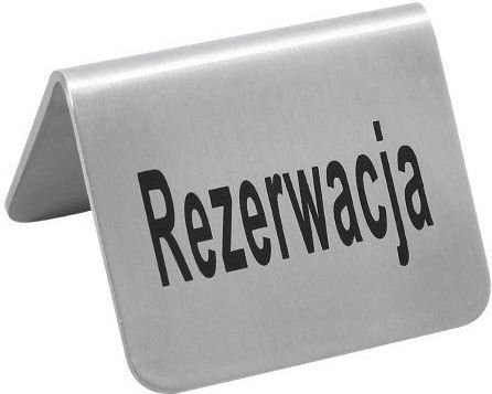 Hendi Tabliczka informacyjna "REZERWACJA" - 52 x 40 mm 663691