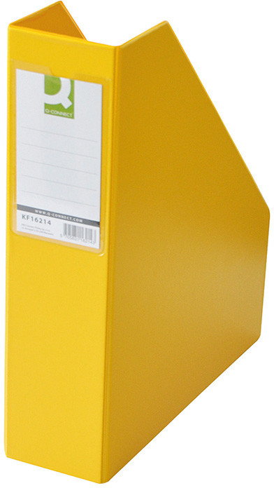 Q-CONNECT Pojemnik na dokumenty , PVC, A4/76, żółty KF16214
