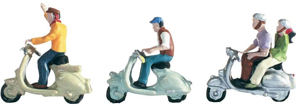 NOCH Figurki motocyklistów 15910 skala H0 malowane 3 szt