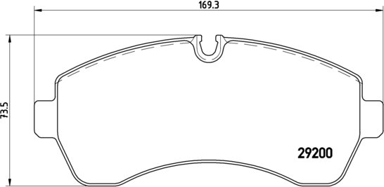 BREMBO Zestaw klocków hamulcowych, hamulce tarczowe P 50 059