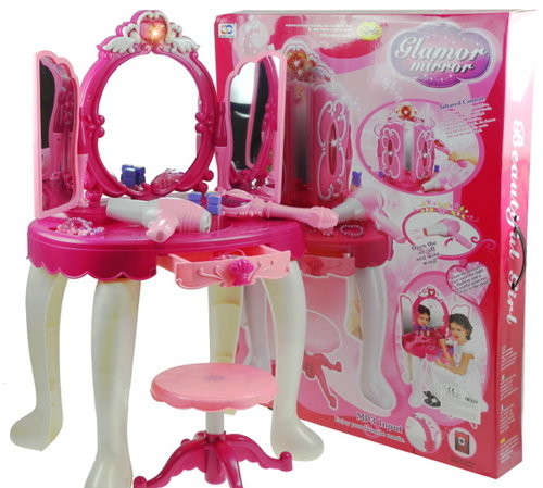 Lean Toys Ogromna bajkowa toaletka dla księżniczki różdżka