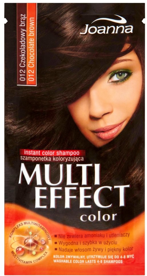 Joanna Multi Effect color szamponetka koloryzująca 012 Czekoladowy brąz 35g